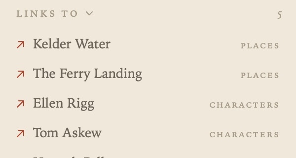 Links to, in the margin