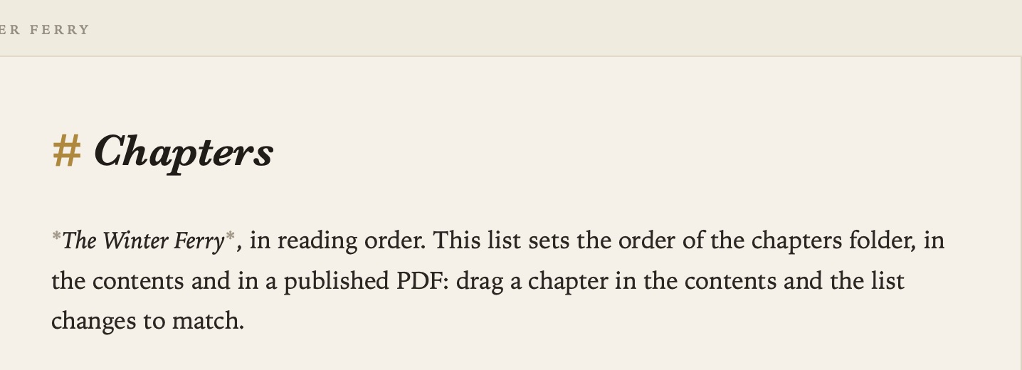 A numbered list