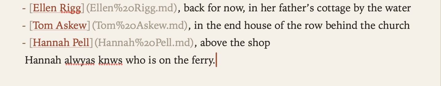 Misspellings underlined